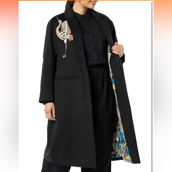 NWT TEREA by Andrea Pitter Crane Embellishment Coat - Picture 2 of 11